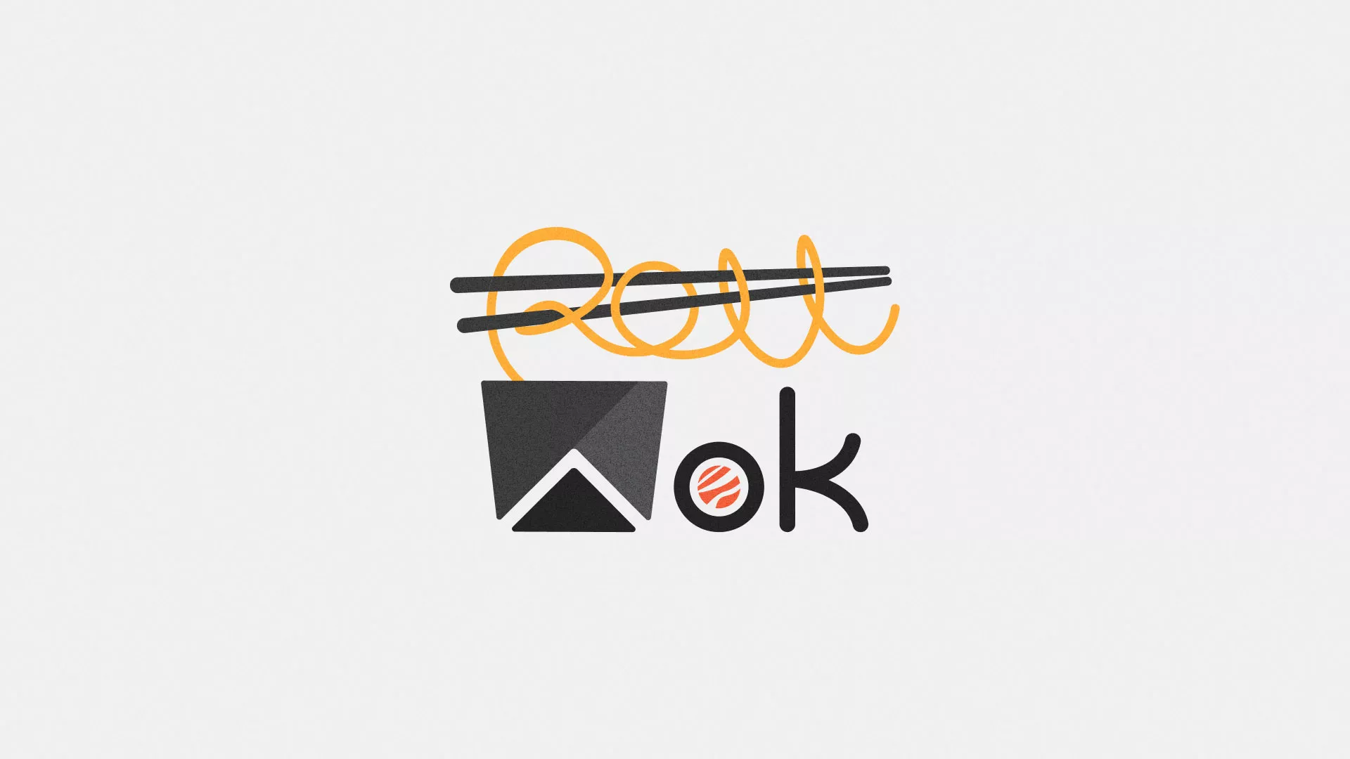 Разработка логотипа суши-бара «Roll Wok Club» в Крымске