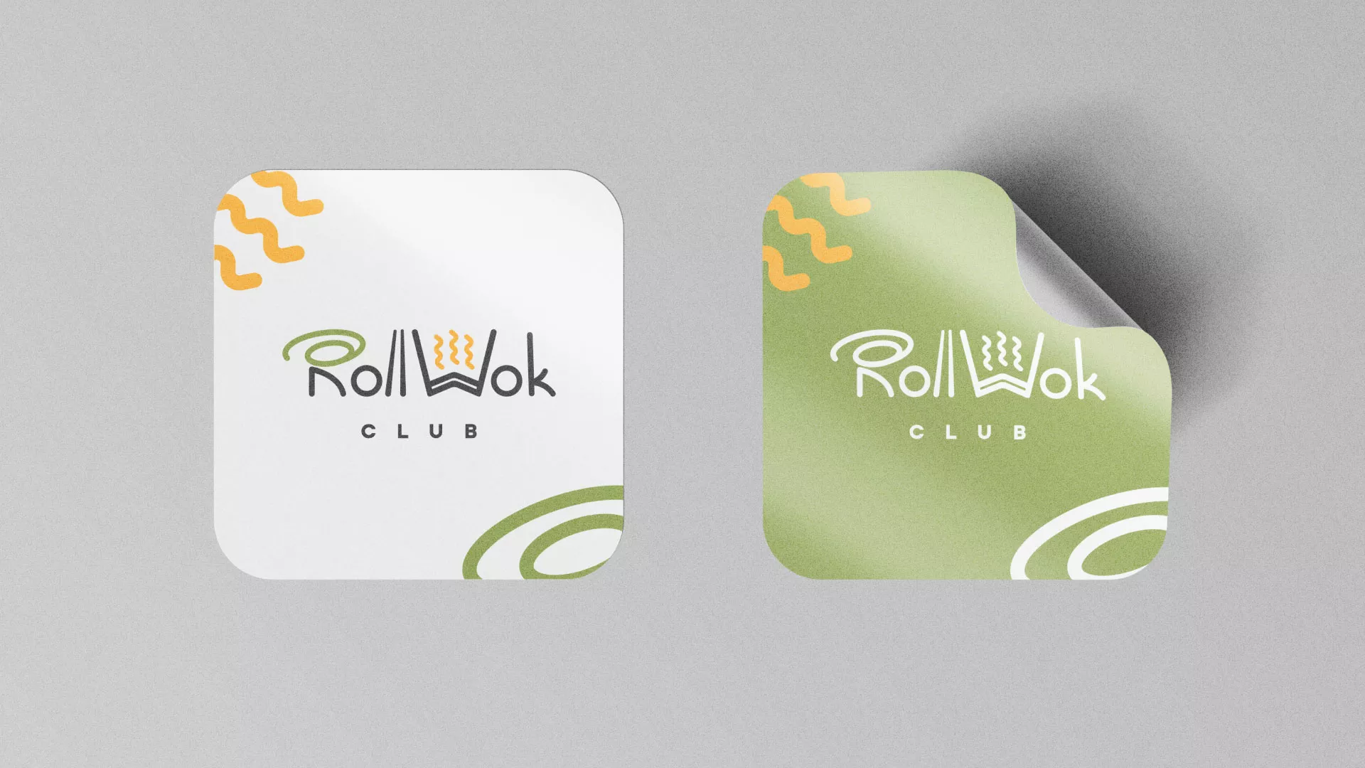 Разработка логотипа и фирменного стиля суши-бара «Roll Wok Club» в Крымске