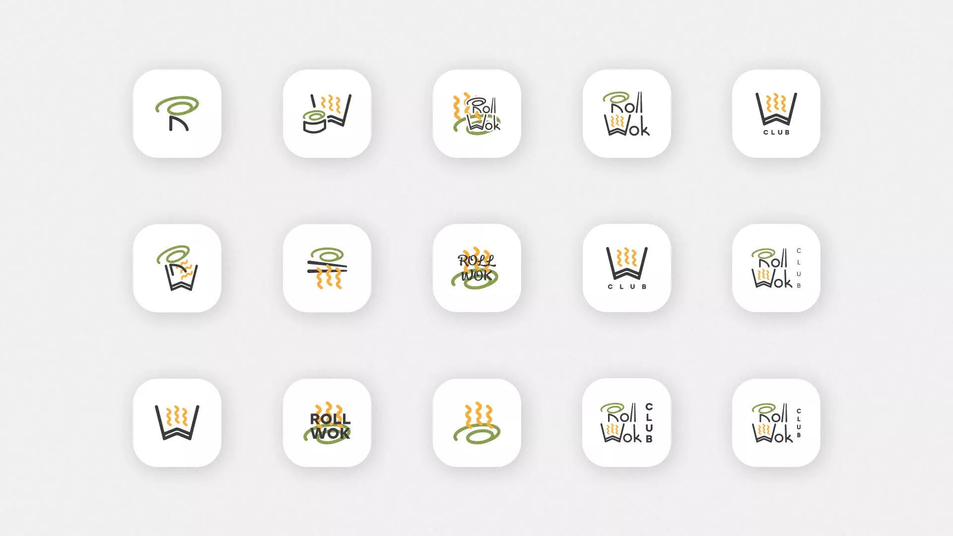 Разработка иконки приложения суши-бара «Roll Wok Club» в Крымске