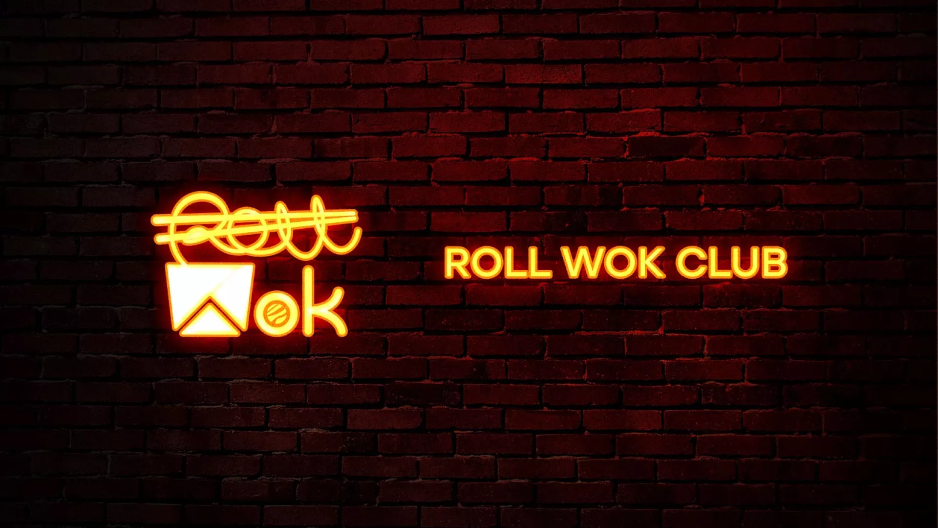 Разработка интерьерной вывески суши-бара «Roll Wok Club» в Крымске